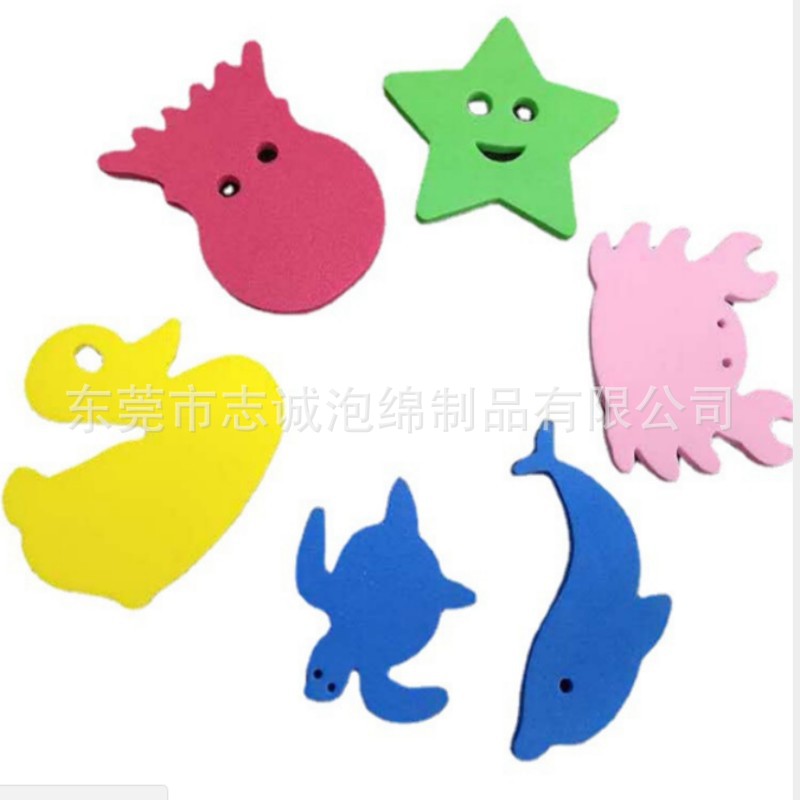 Wholesale Eva Water Mat Filled with Small Animals Cartoon Kidsren's Toys Stamping Molded Eva Fishing Line Winding Board Storage