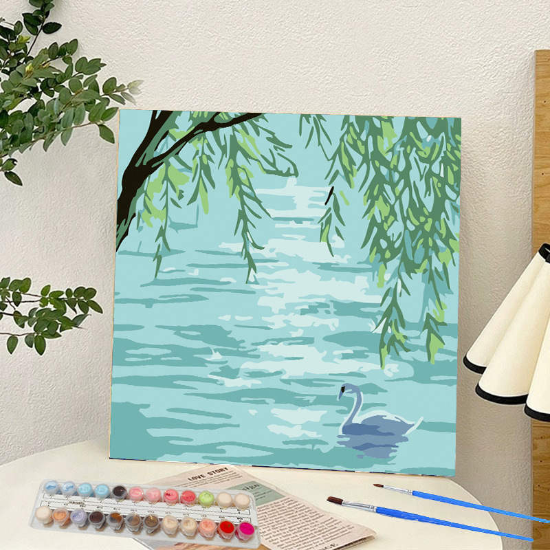 Picture of Digital oil painting landscape Dafen village hand-painted mathematical oil painting coloring painting oil painting flowers flower oil painting wholesale