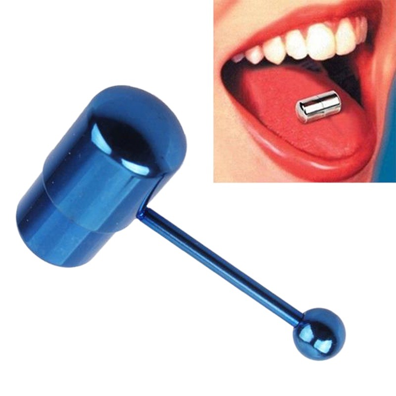 Cross-border e-commerce Europe and the United States sales vibration tongue nail exquisite electroplating stainless steel body piercing jewelry vibration tongue ring