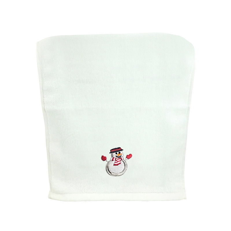 Picture of Christmas towel set wholesale cotton Christmas kitchen towel gift foreign trade Christmas towel embroidery logo
