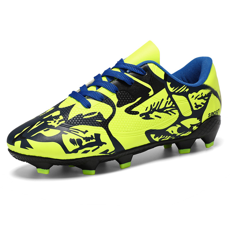 Autumn Football Shoes Low-Top Leather Long Spike Football Sneakers Short Spike Youth Sneakers Large Size Lightweight and Breathable