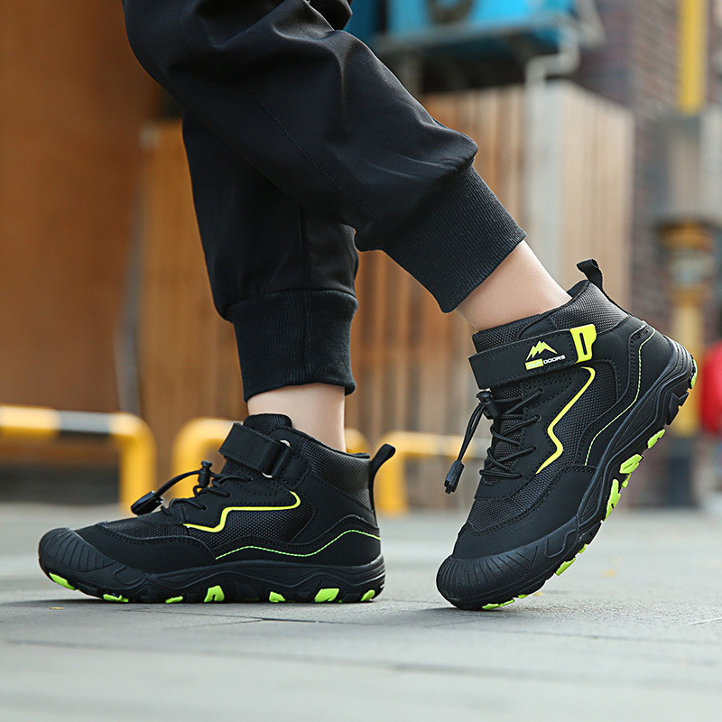 Picture of Cross-border Autumn and Spring New Casual Fashion Trend All-match Mid-help Outdoor Children's Mesh Shoes Casual Shoes Non-slip Children's Shoes