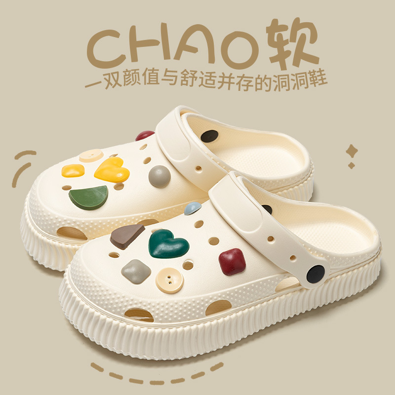 Cave Shoes Girls Outer Wear Couple's Baotou Slippers Women's Sandals and Slippers Women's Home Shoes Women's Sandals and Slippers Men's Cave Shoes