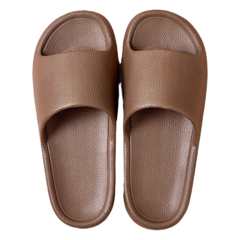 Manufacturer Wholesale Eva Slippers Pure Color Indoor Household Slippers Non-Slip Leather Pattern Non-Stinky Feet Slippers Drop Shipping