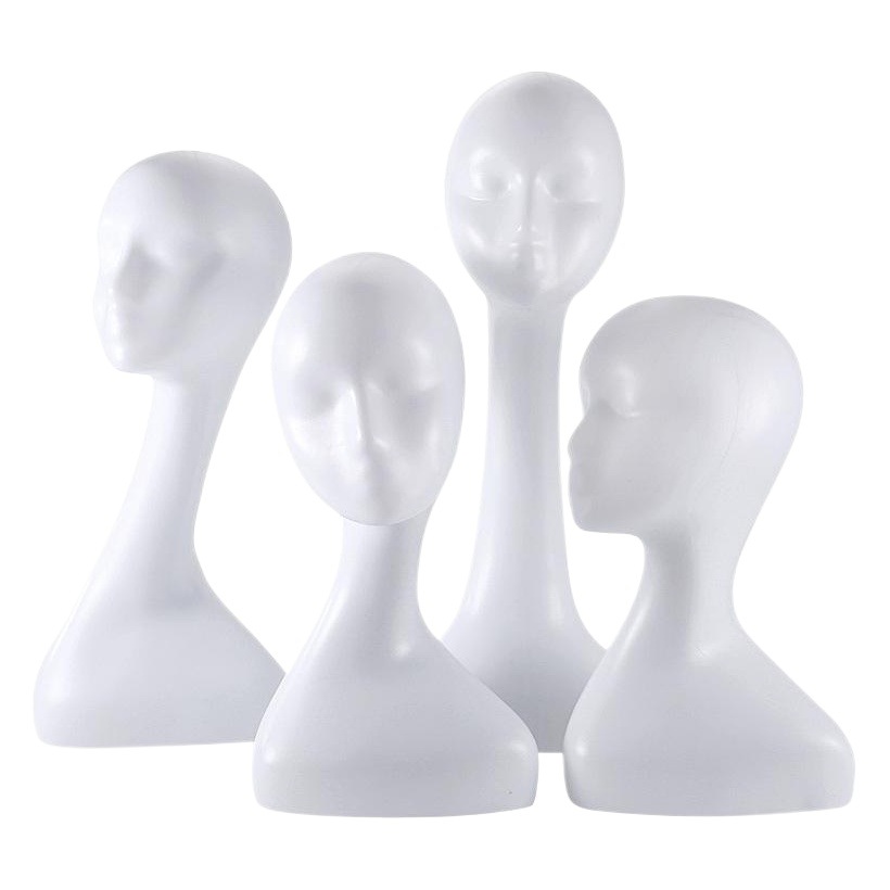 Picture of Plastic female model head dummy head female head model display silk scarf head model abstract head wig hat scarf display stand