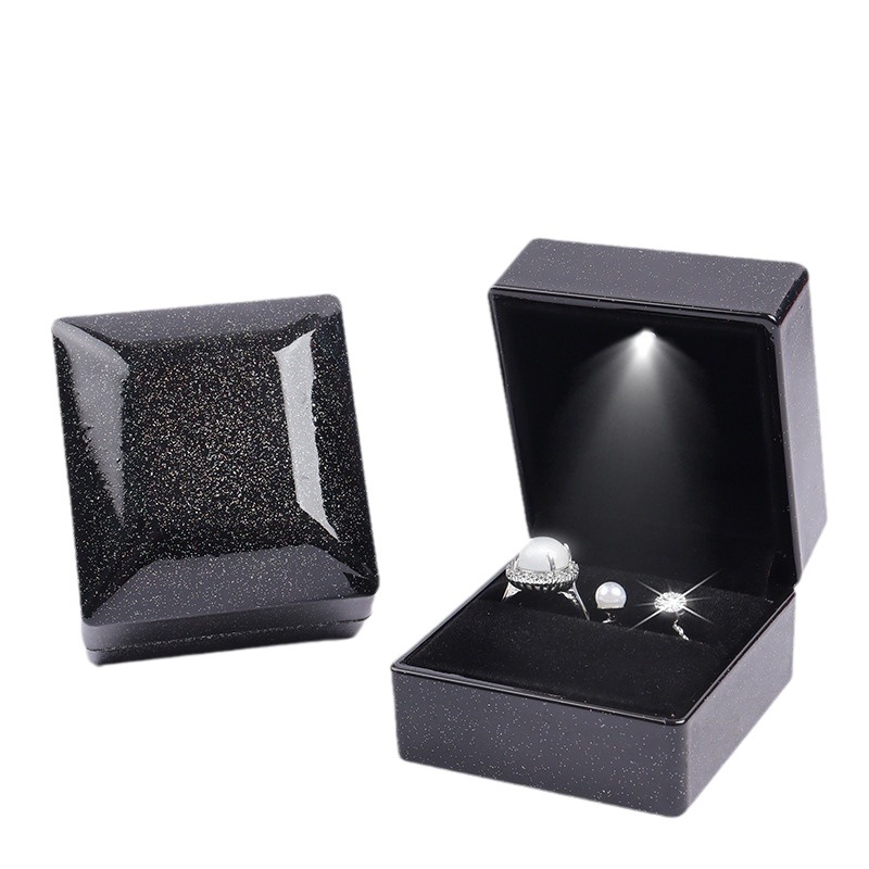 High-End Led Lighted Jewelry Box Bracelet Ring Box Pendant Storage Packaging Box Jewelry Long Chain Jewelry Box