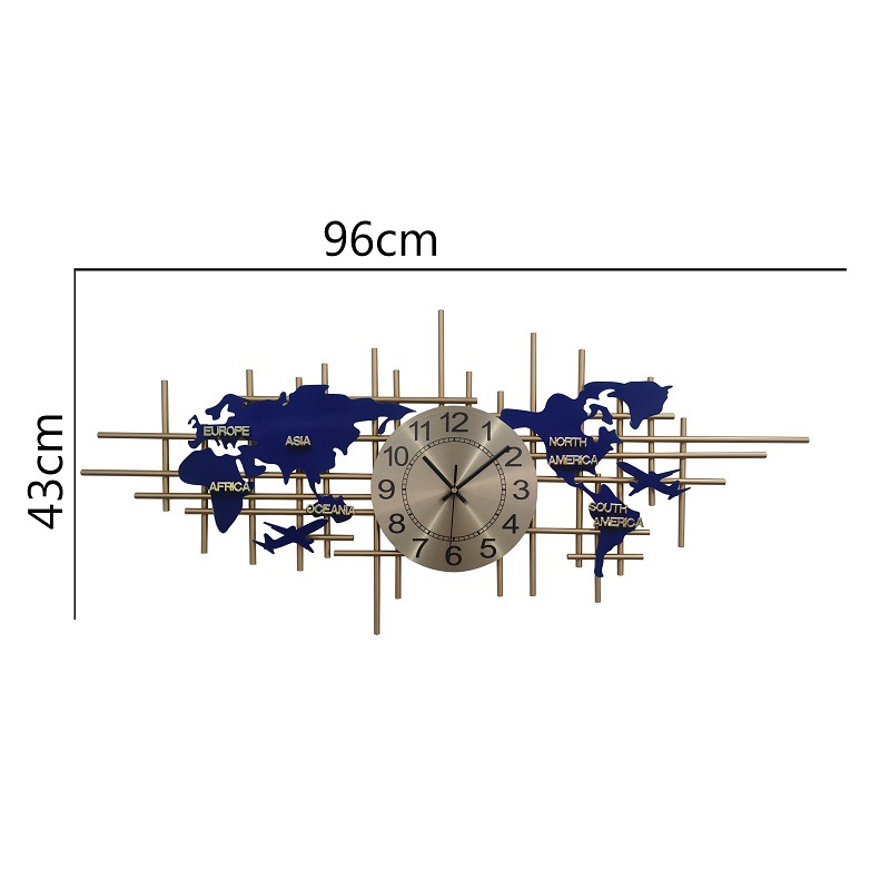 Picture of Wrought Iron Hour Hand Stereo Nordic Home Living Room Art Wall Clock Modern Simple Personality Wall Clock Hanging Watch Mute