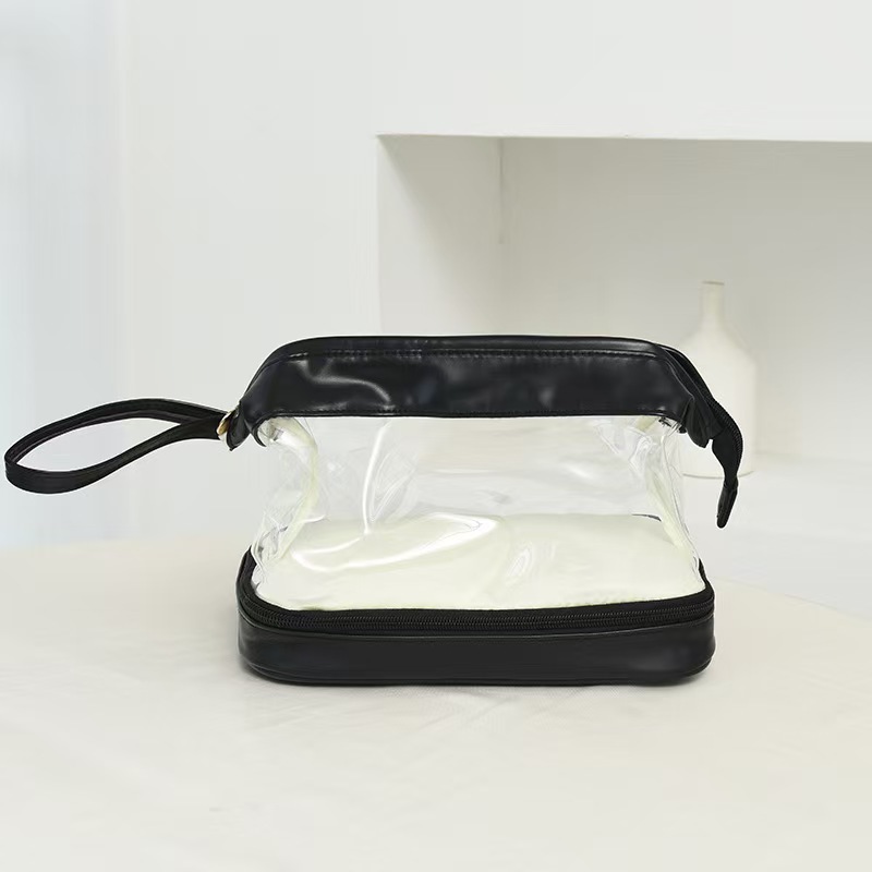 Picture of Internet celebrity cloud cosmetic bag double-layer Women's Travel portable portable travel ins cloud wash makeup storage bag