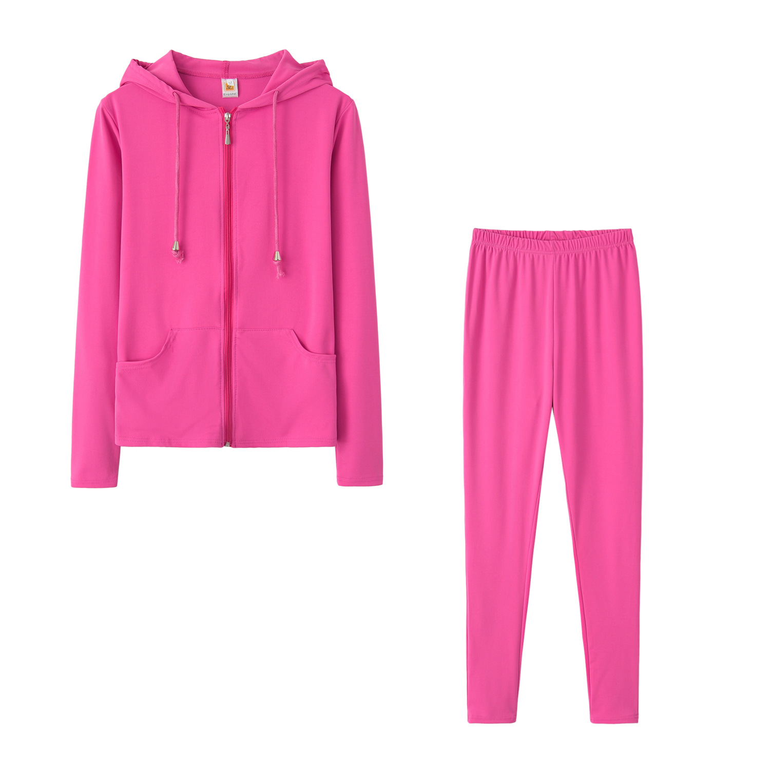 Picture of 9547#2024 spring new Dunhuang Amazon foreign trade Europe and the United States sexy casual solid color hooded two-piece set