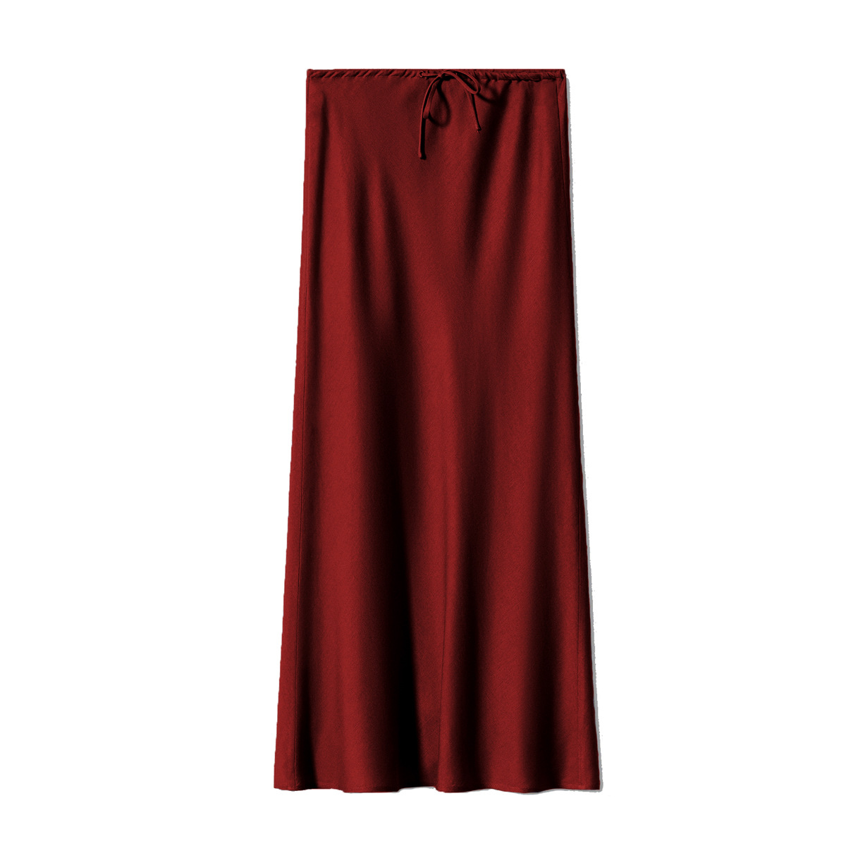 Picture of 2024 Amazon high quality satin long skirt high waist drawstring lace-up solid color skirt female cross-border women's clothing in stock
