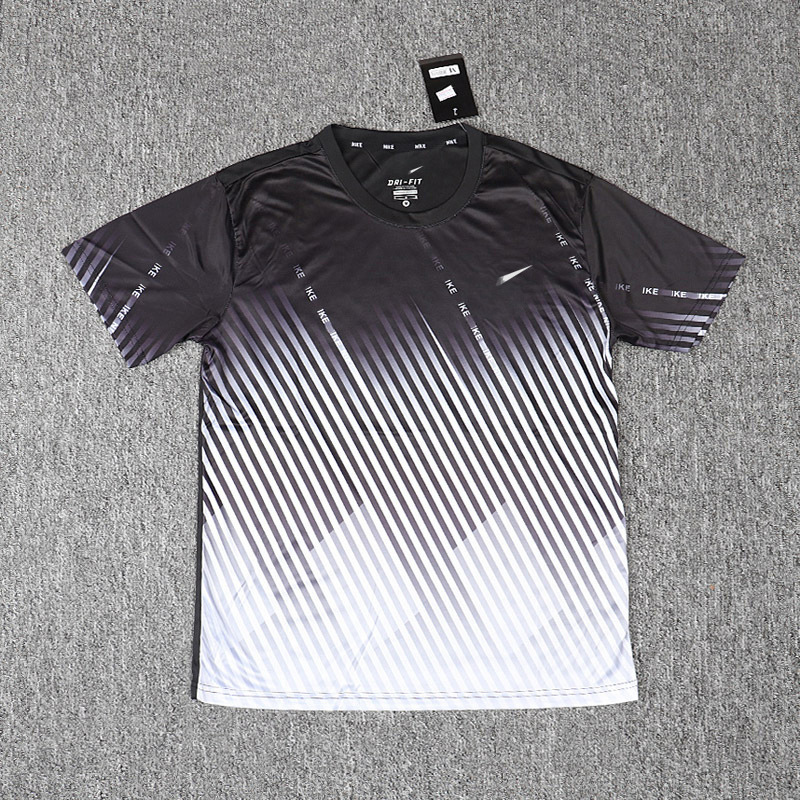 Brand wholesale t-shirt ice silk quick-drying clothing men's summer short-sleeved breathable sweat-wicking fitness running casual half-sleeve tide