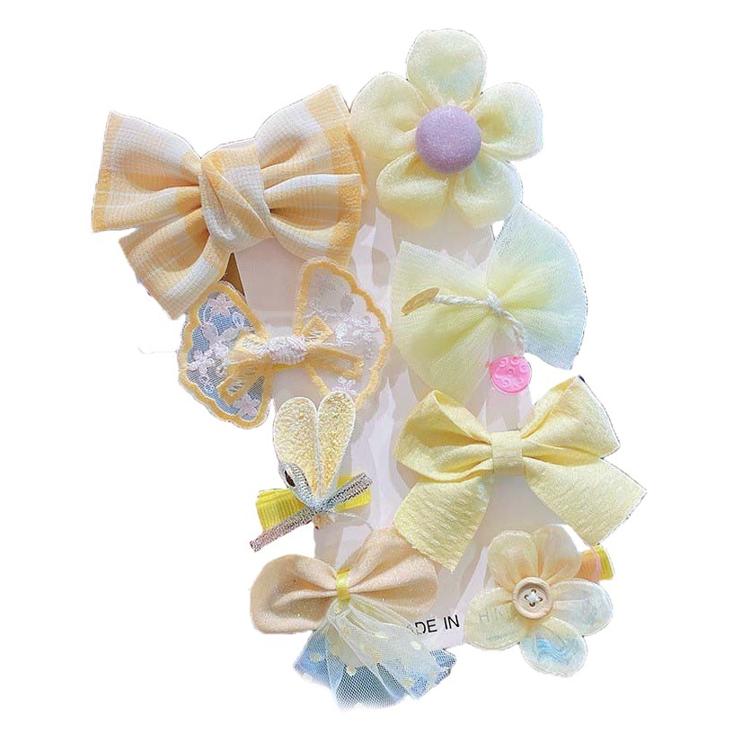 Bow Tiara New Children's Hair Stamp Little Girl Fabric Flower Hairpin Baby Clip Cute Princess Hair Accessories