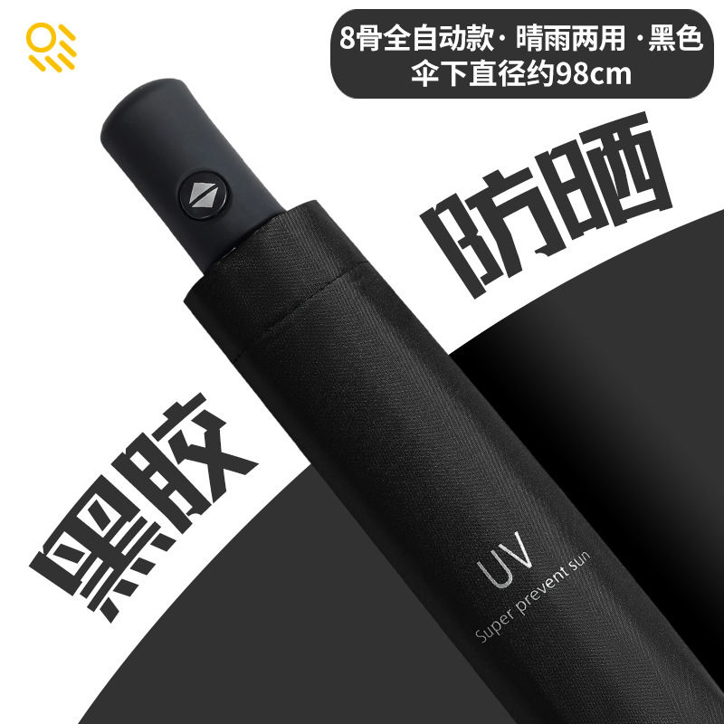 Picture of A large number of wholesale automatic umbrella women's folding dual-purpose umbrella sunscreen UV protection sun umbrella printable advertising