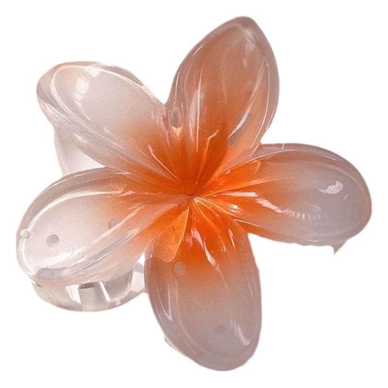 Picture of Cross-border egg flower clip large high-grade gradient Flower hairpin back head updo ponytail shark clip headdress