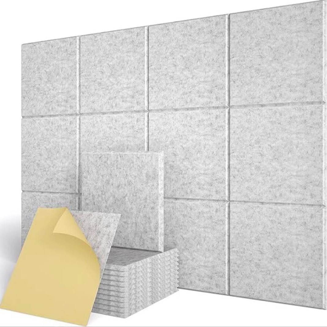Cross-border Supply Felt Sound Insulation Board Wall Wall Tile Polyester Fiber Sound-absorbing Board Silent Cinema Home Sound-absorbing Board