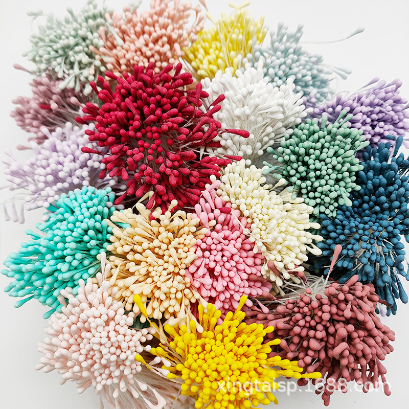 Picture of Wholesale Korean Style Handmade DIY Hair Accessories High Simulation Flower Stamens Material 2mm Matte Round Match Head Flower Heart Flower Stamens