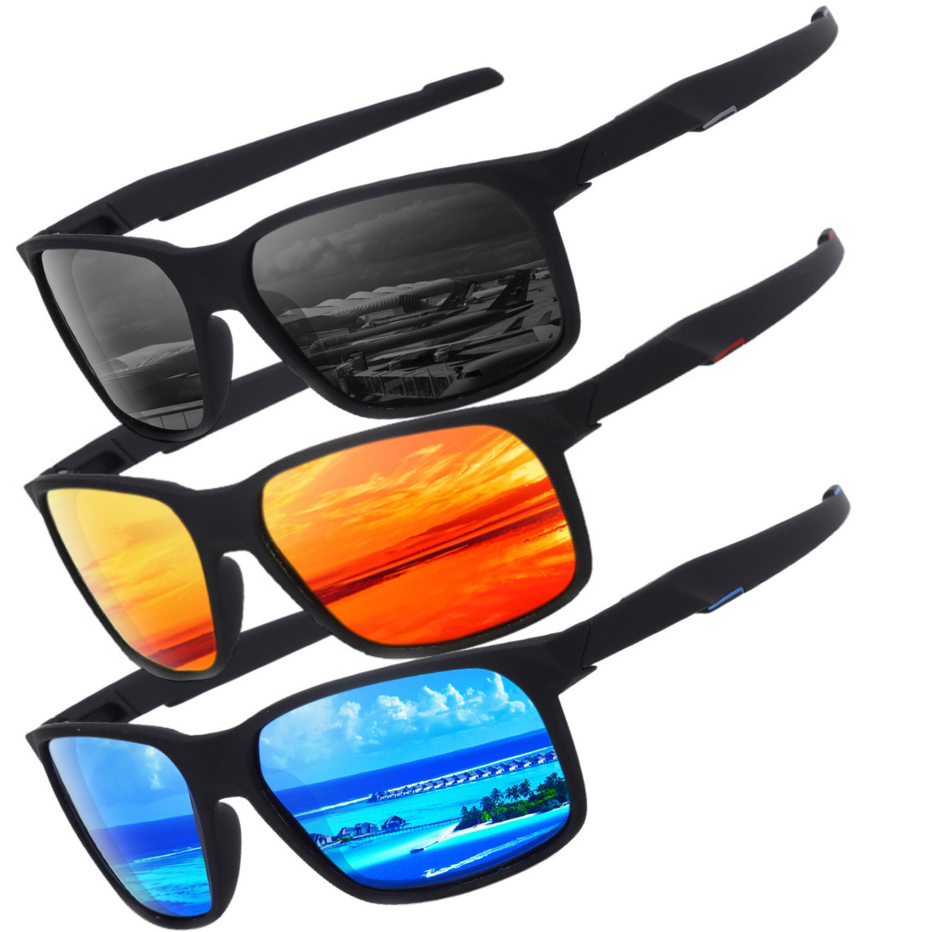 Cross-Border Outdoor Cycling Glasses, Driving Sunshades, Men's and Women's Polarized Sunglasses, Sports Windproof Goggles