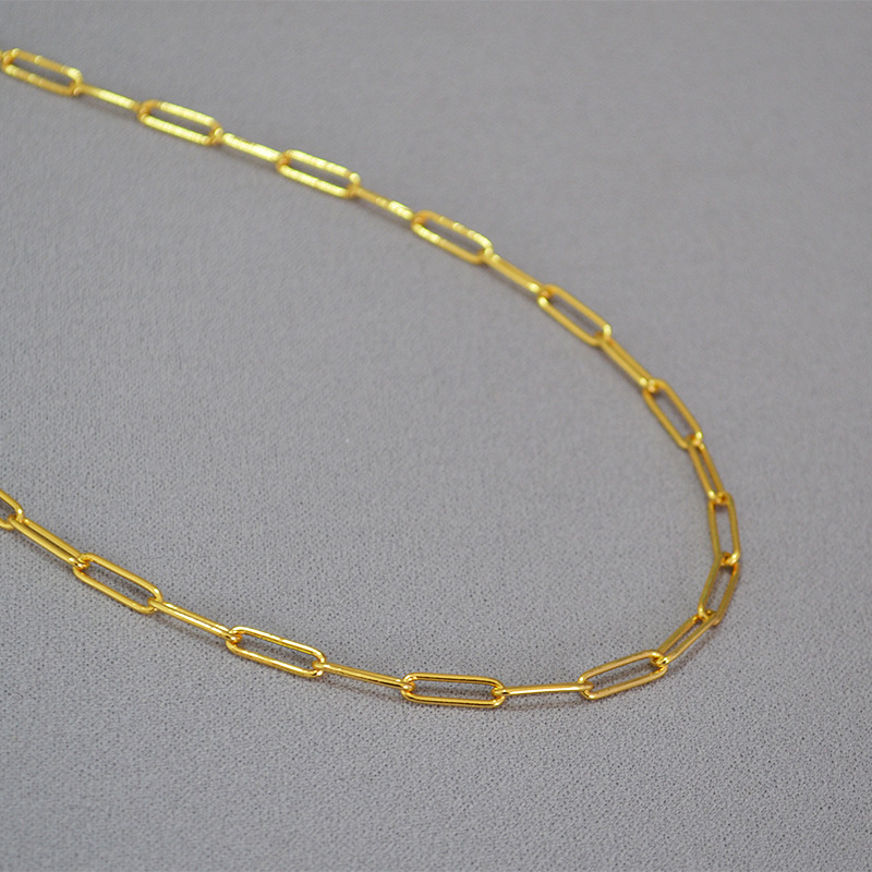 Picture of INS Cool Style Simple Gold Chain Fashionable Stacked Belt All-match Copper Gold-plated Short Necklace Choker