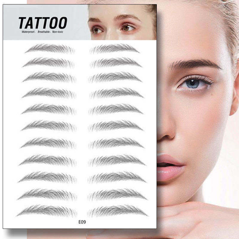 Picture of 3D Bionic Tattoo Stickers Wholesale Men and Women Semi-Permanent Waterproof Long-Lasting Simulated Eyebrow Tattoo Embroidery Lazy Eyebrow Thrush Artifact