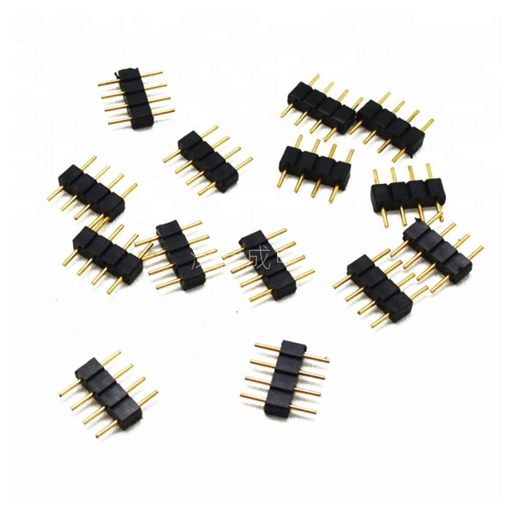 Picture of RGB4p pin RGB4p pin 5p round hole pin row female LED lamp strip 4p solder-free connector