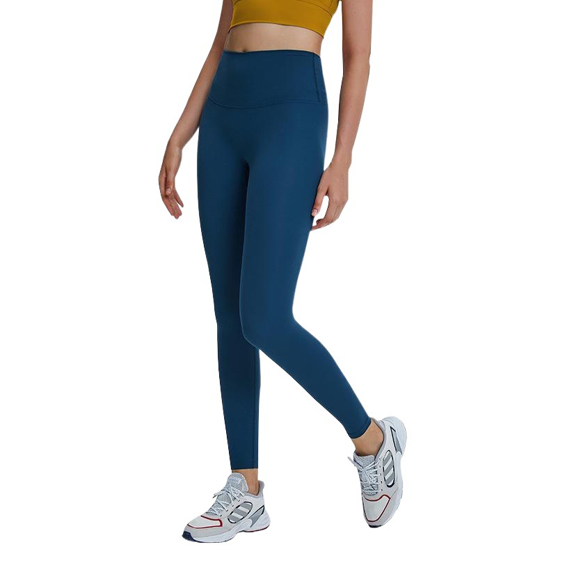 New Style No Awkward Line Nude Stretch Yoga Pants High Waist Tummy Control Slimming Look Fitness Sports Nine-Point Pants for Women Dl031