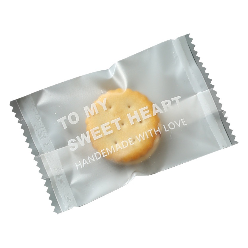Thickened Snowflake Crisp Packaging Bag Machine Sealed Candy Cookies Nougat Individual Small Handmade Snack Bag