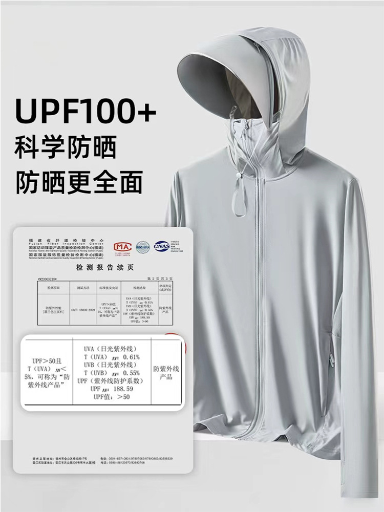 Picture of UPF100 Sun Protection Clothing Men's Summer Outdoor Professional Fishing Clothing UV Protection Ice Silk Sun Protection Coat Women