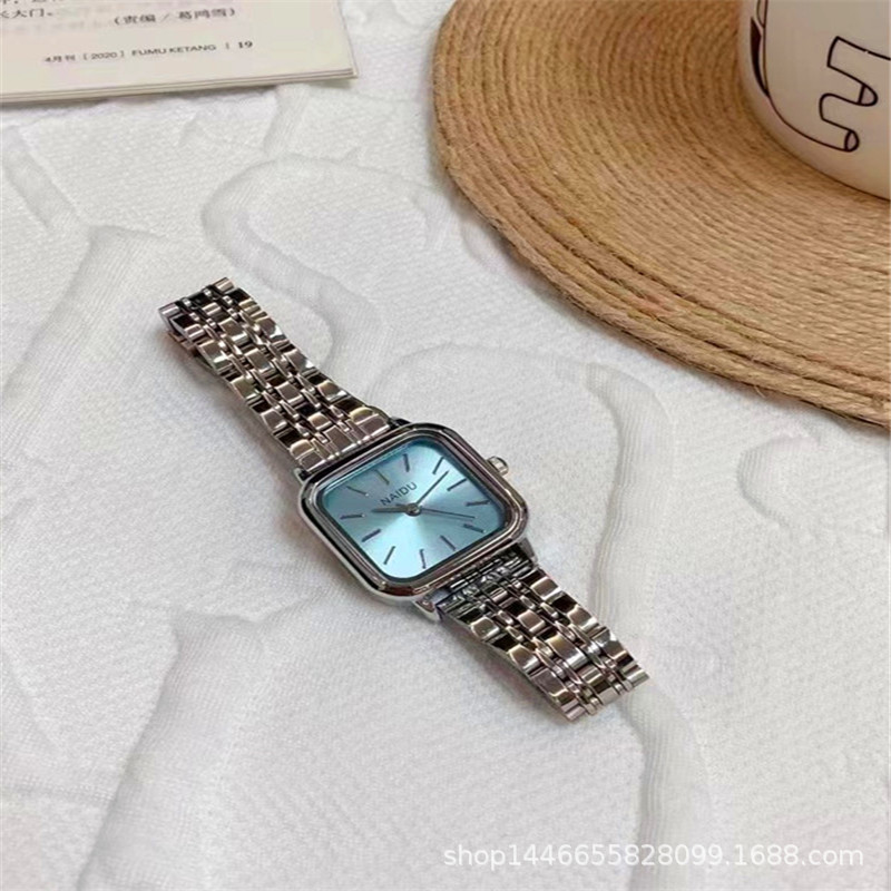 Wholesale Square Steel Band Quartz Watch, Simple, Fashionable and High-End, Girls' Watch, Square Watch, Women's Watch Supply