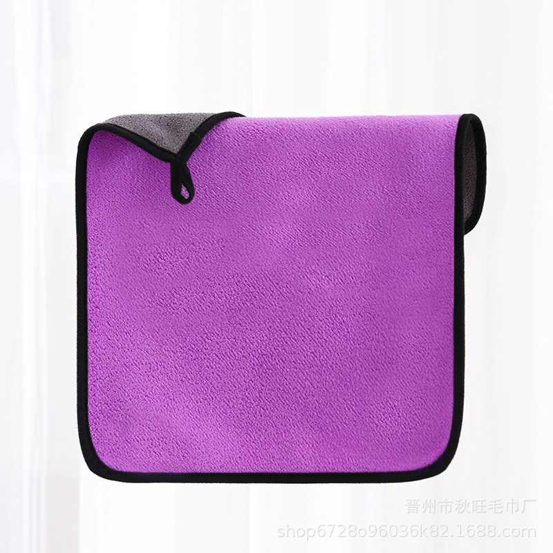 Picture of Manufacturer Wholesale Double-Sided Cleaning Towel Car Special Absorbent Car Wiping Towel Rag Coral Velvet Thickened Small Towel