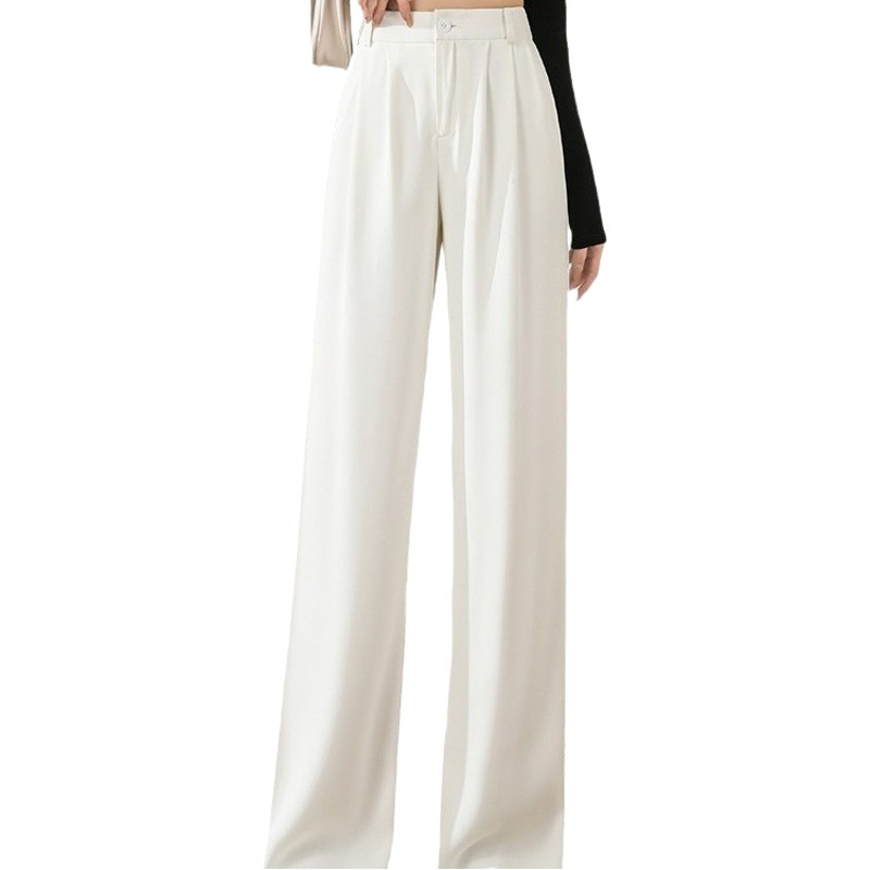 chubby girl plus size Loose-fit Pants Women's Summer Thin Pear-shaped Figure Black Dipper Casual Wide-leg Pants
