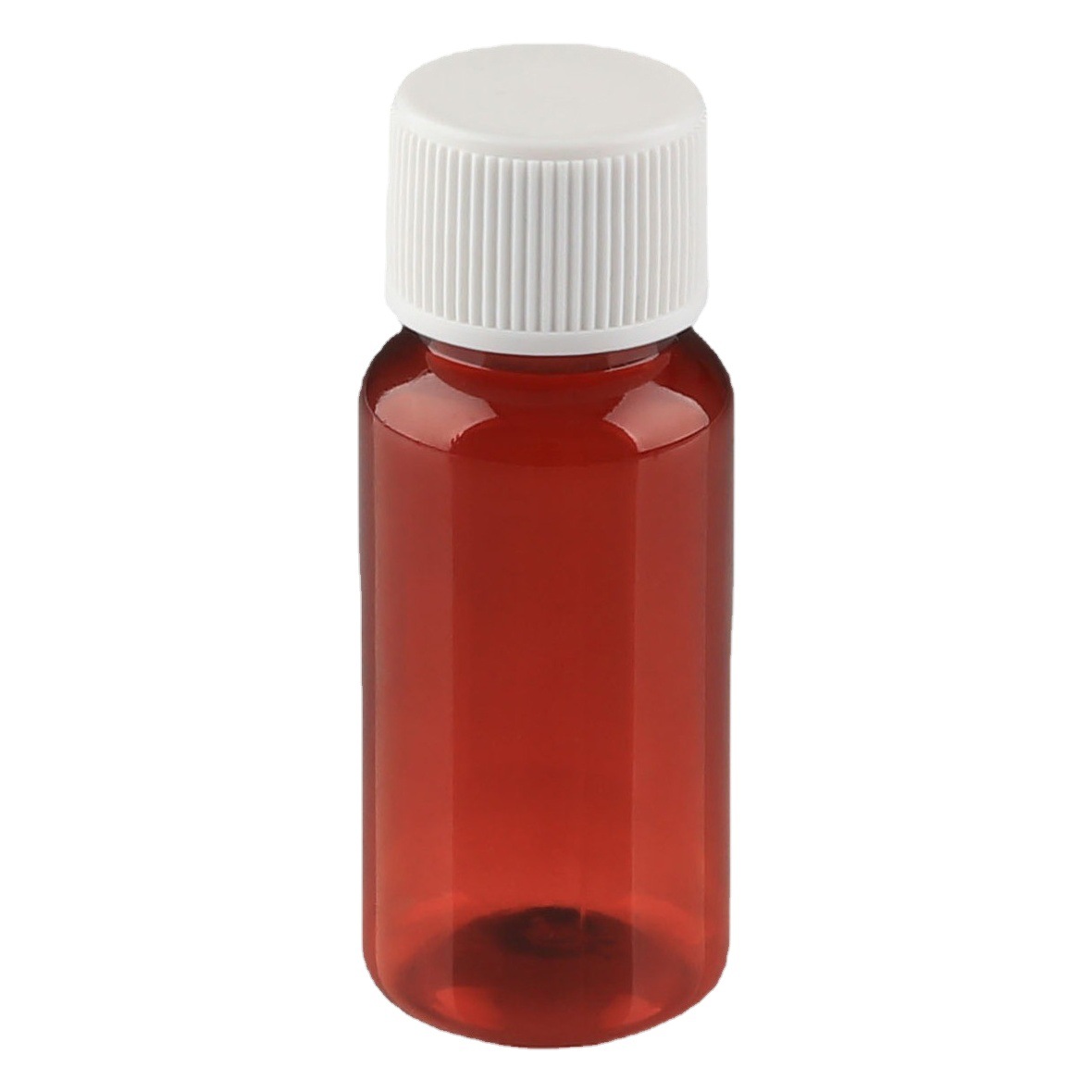 20ML PET transparent plastic bottle brown liquid/solid cylindrical polyester bottle sample sub-bottle sample bottle
