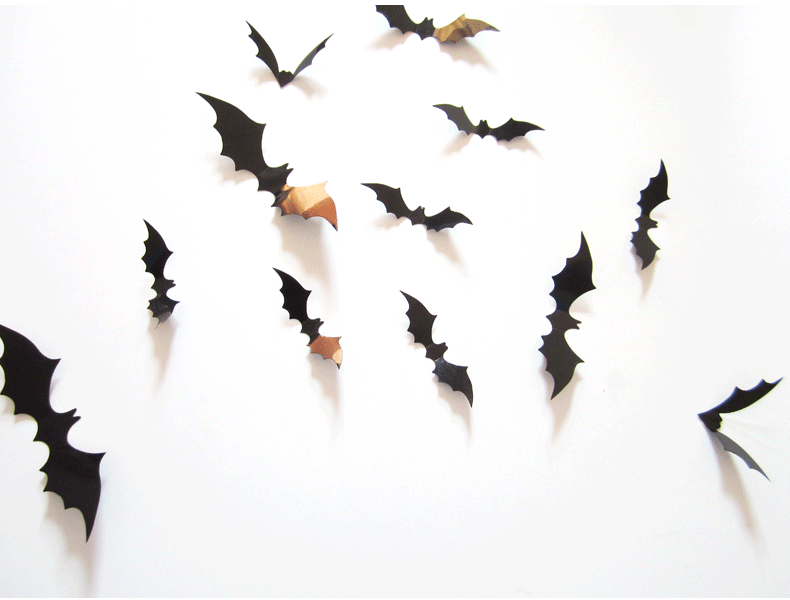 Halloween decoration foreign trade PVC wall stickers Thebat three-dimensional bat dragon decoration stickers H-016 H-020