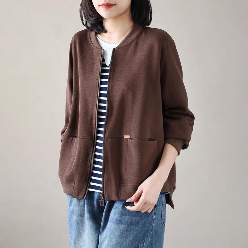 Picture of Sweater women's 2021 new pure cotton sweater cardigan coat Women's Spring and Autumn New 2021 Korean style loose plus size simple