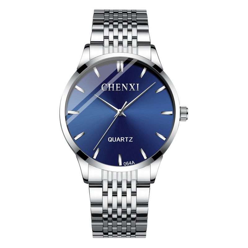 Dawn Men's Simple Business Watch Shake Voice Live Cross-border Foreign Trade Factory Wholesale Steel Belt Luminous Quartz Watch