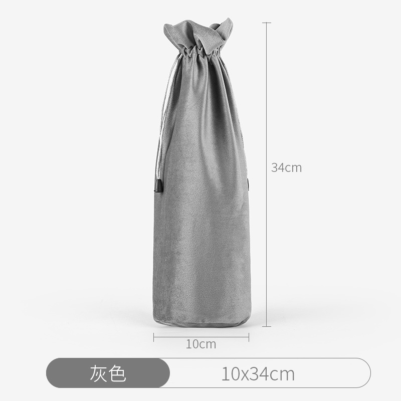 Picture of High-Bottom Velvet Round Bottom Drawstring Flap Pocket Pants, Super Soft Drawstring Jewelry, Jewelry Red Wine Packaging Bag, Curling Wand, Selfie Stick