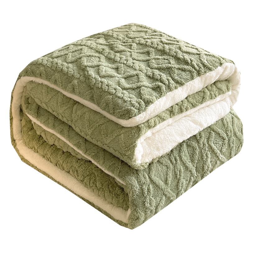 Picture of Winter Lamb Wool Quilt, Thickened Version, Warm and Plush Taffeta Quilt Core, Single Student Dormitory Cotton Bedding