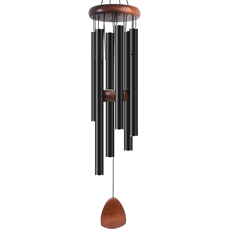 Hot-Selling Direct Supply Large Aluminum Six-Tube Vintage Wind Chimes Metal Home Decoration Creative Gift Hanging Ornaments Wholesale Wall Hanging