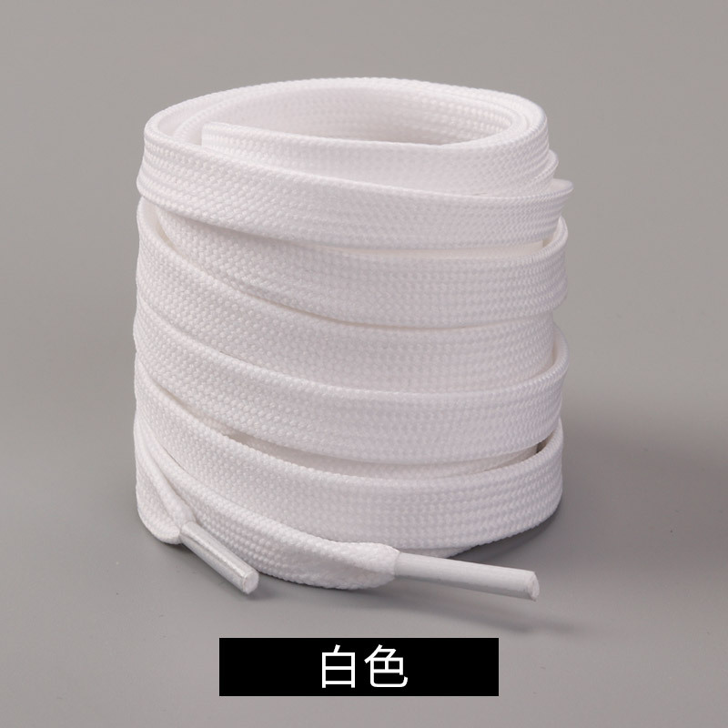 Picture of Wild elephant double fine line shoelaces Adi shell head canvas shoelaces casual shoes sneaker black and white color flat shoelaces