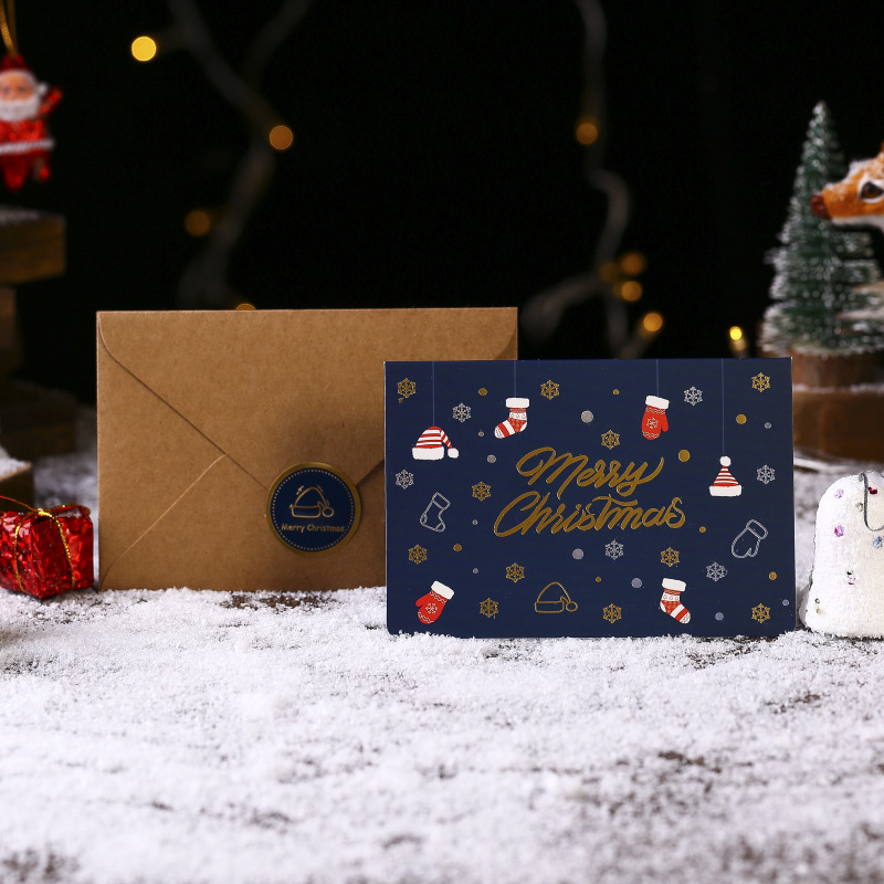 Picture of Spot Direct Sales New Christmas Greeting Card Thanksgiving Gift Card Christmas Card Blessing Message Card Wholesale Can Be Customized