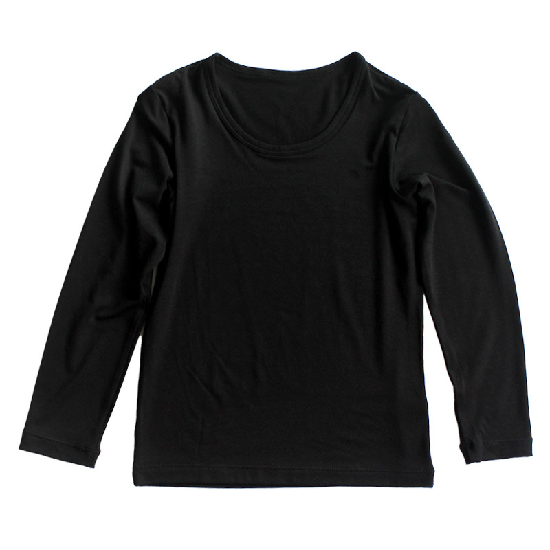 Picture of Thin Lanjing Modal Slim-fit Solid Color Children's Wear Base Shirt Children's Long Sleeve T-shirt Men's and Women's Clothes Wholesale