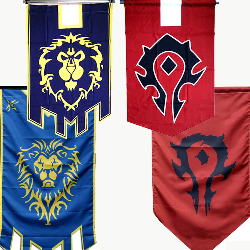 Warcraft Flag Tribe Red Flag Flag Alliance Flag World Poster Hanging Painting Animation Peripheral Wholesale