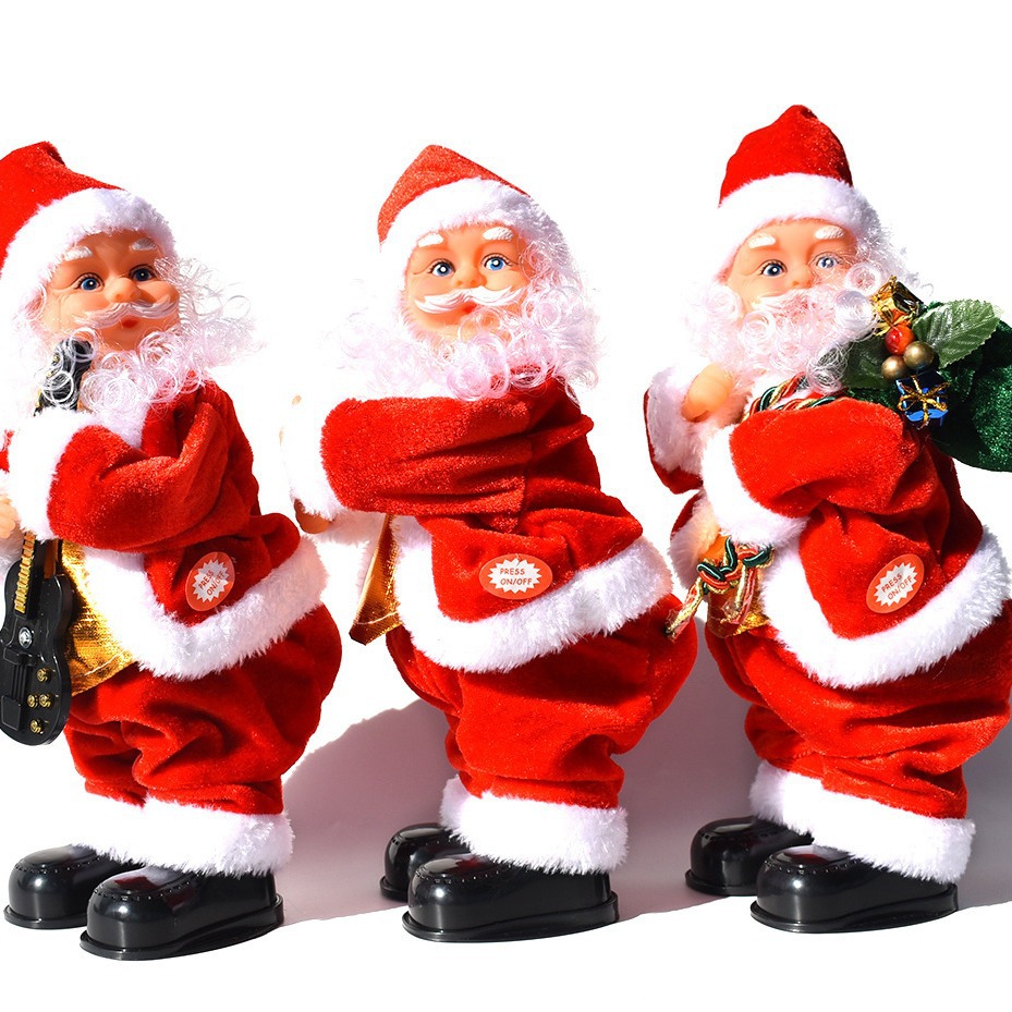 Cross-border Christmas Gifts Shake Hip Music Santa Electric Toys Christmas Decorations Old Man Doll Gifts