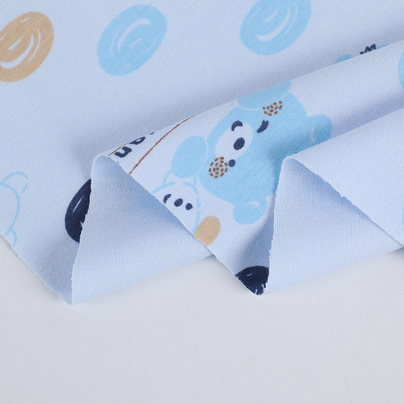 Picture of 40S cotton combed cotton wool printed double-sided printed knitted fabric home clothes sleeping bag underwear baby fabric