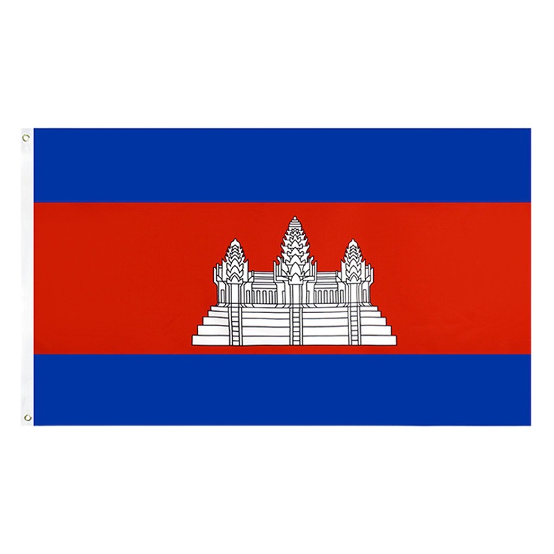 Cambodia flag Cambodia flag polyester flag flag 3 * 5ft spot manufacturers