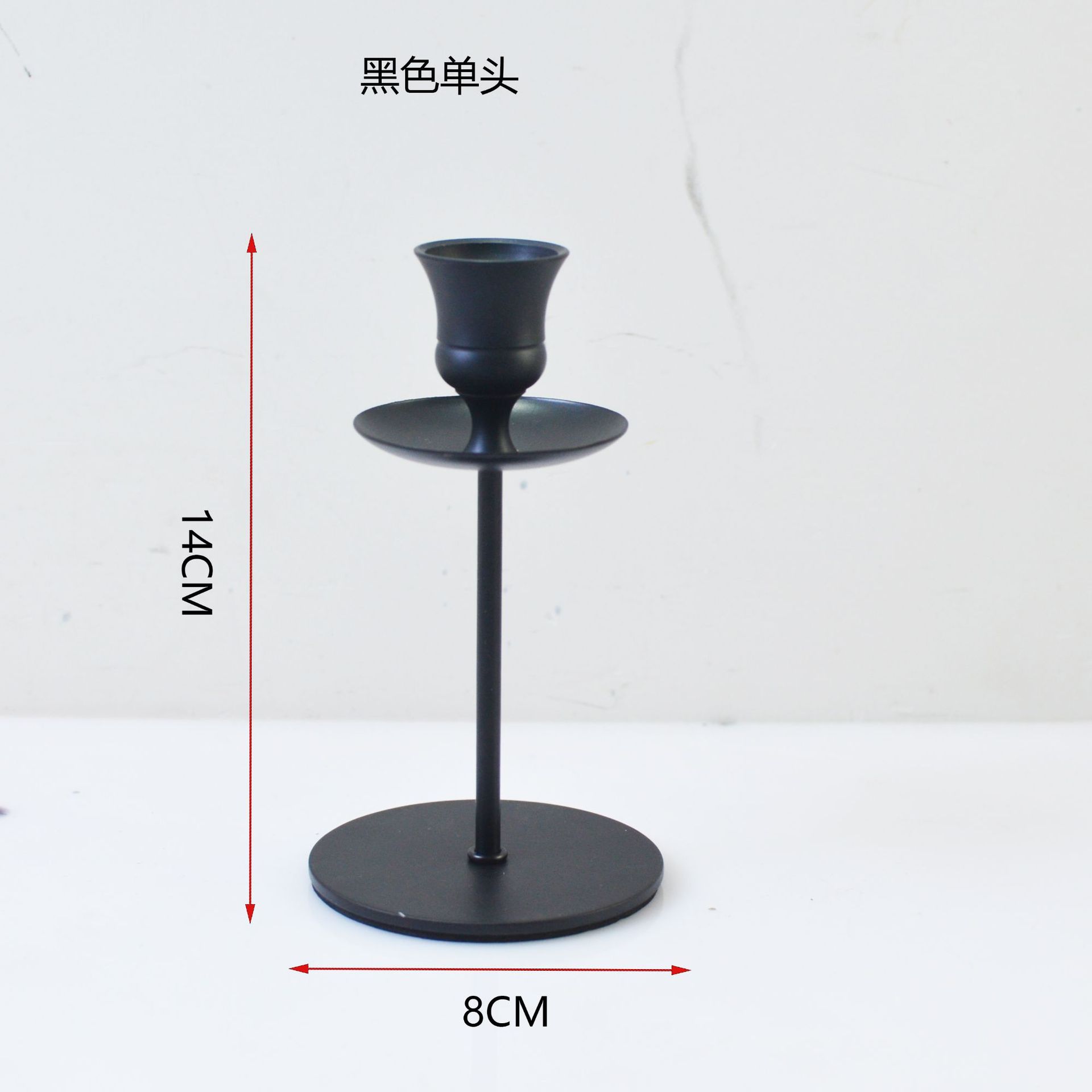 Picture of European Style Candlestick Ornaments Hotel Wedding Iron Candlestick Three Five Romantic Candlelight Dinner Elegant Black Candle Holder