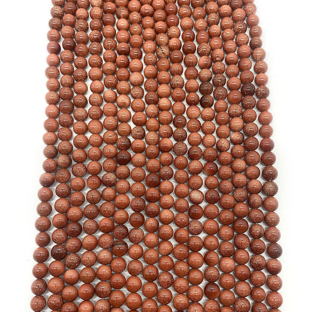 Picture of Natural Stone Sands Ball Beads 6mm8mm10mm Polished Straight Hole Beads DIY Necklace Accessories