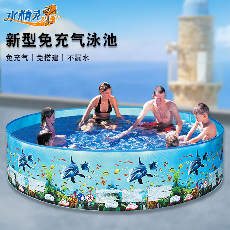 Large outdoor inflatable swimming pool home round pool children's indoor foldable swimming pool a generation of hair