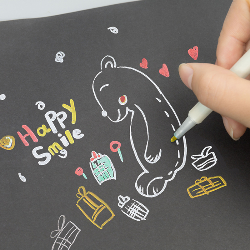 Picture of 12 color metal pen paint pen DIY photo album color marker pen writing pen marker pen factory outlet