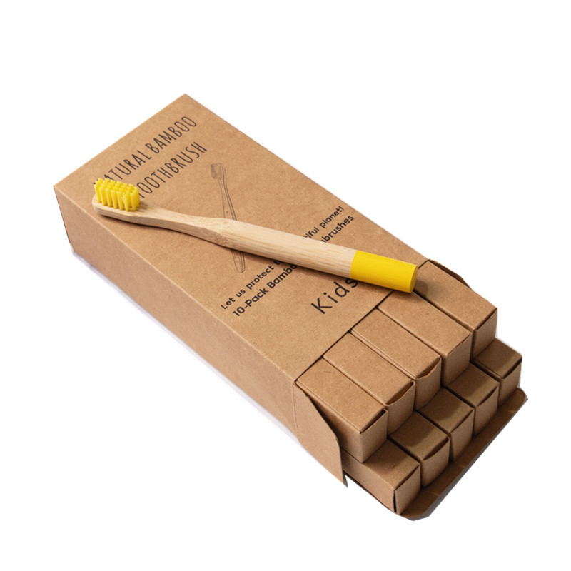Picture of Children and Adults Disposable 10-Pack 4-Pack Toothbrushes Hotel Bamboo Charcoal Hard Bristles Soft Bristles Bamboo Portable Eco-Friendly Material