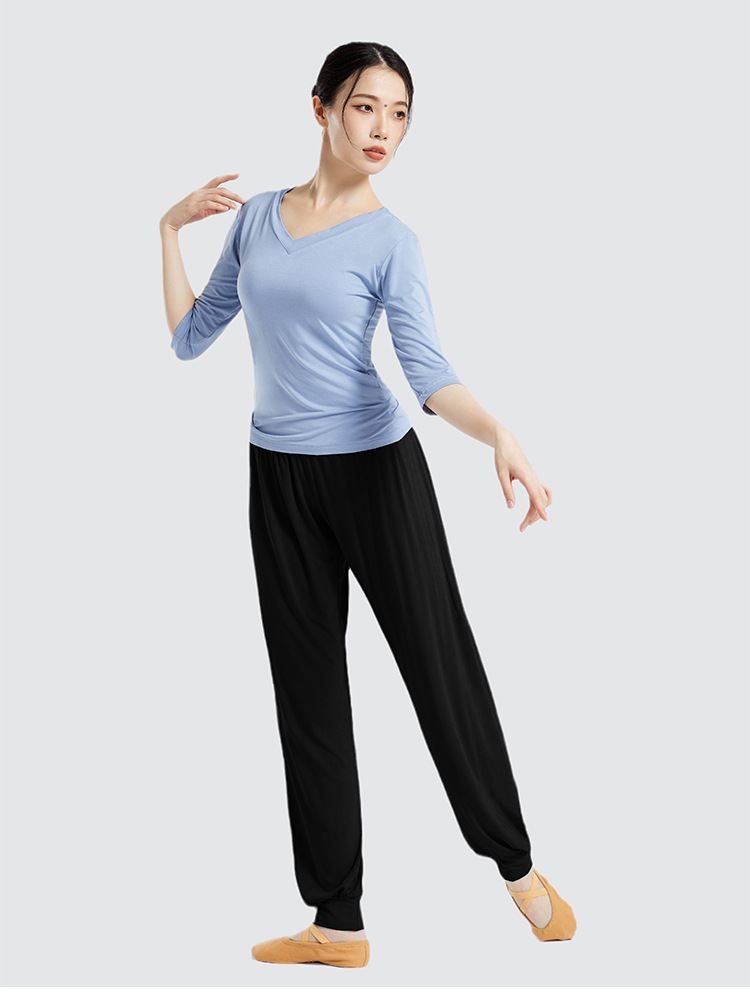 Picture of Yoga Clothing Women's New suit Women's Autumn and Winter Professional Body Training Clothing V-neck Modal Dance Women's Suit plus size